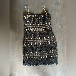 Lulus Black Guipure Lace Dress (6)